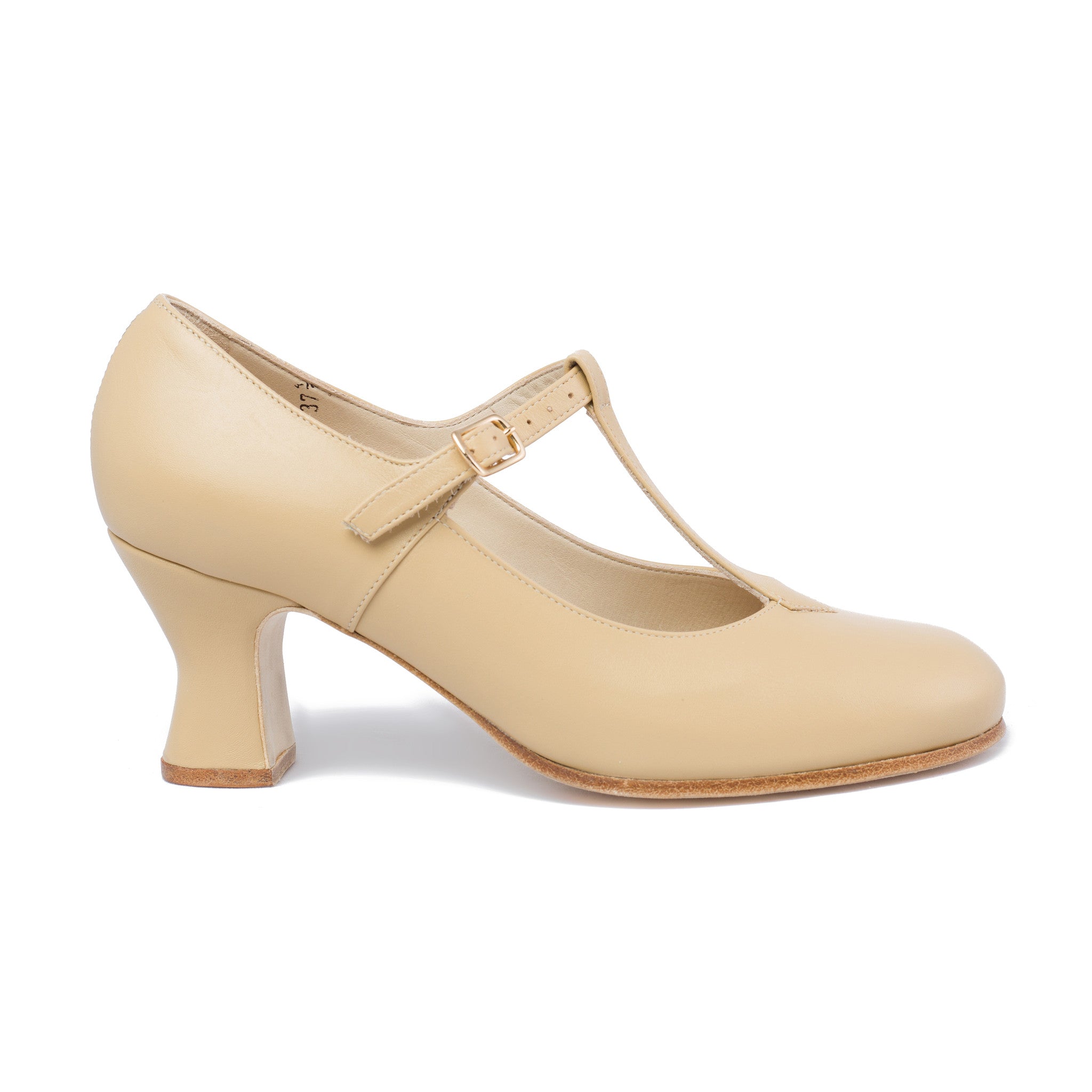 LaDuca ベージュ社交ダンスシューズ Roxie 2.5